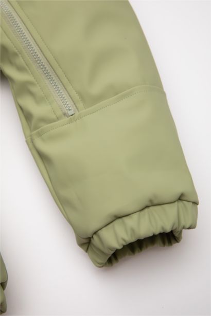 Baby Boy Waterproof Hooded Zip-Up Jumpsuit Jacket