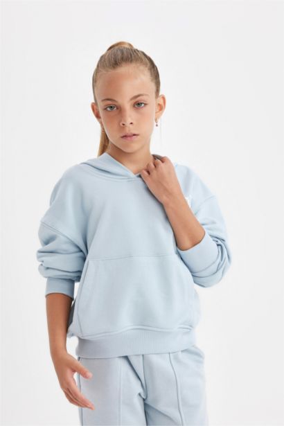 Girl Hooded School Sweatshirt