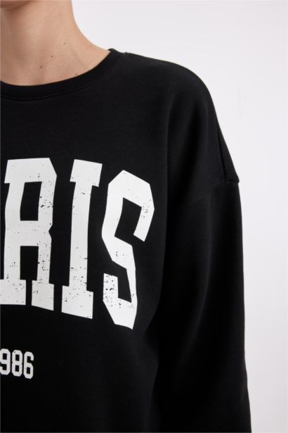 Loose Fıt Kalın Kumaş Sweatshirt