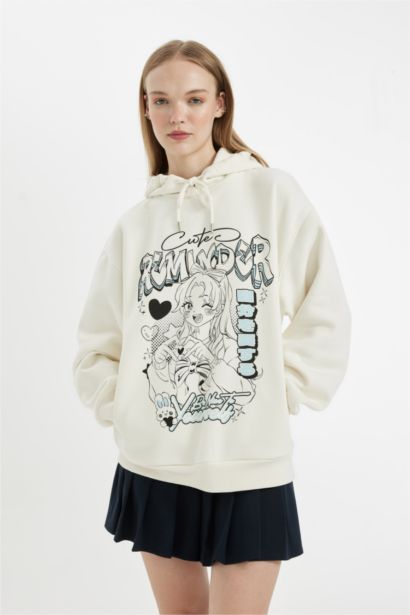 Coool үлкен пішім үлкен бас киімді Свитер