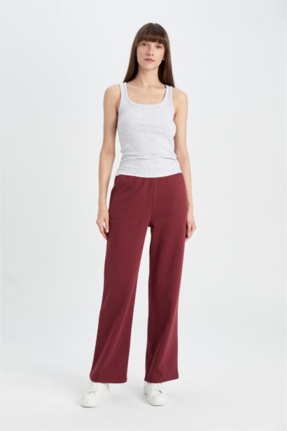 Штаны прямого кроя из плотной ткани