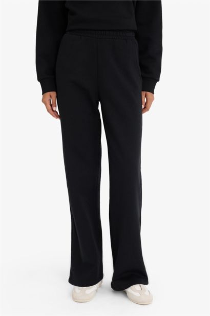 بنطرون سادة ثقيل قصة مستقيمة جيب