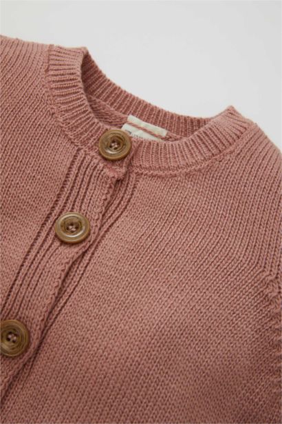 Baby Girl Crew Neck Cardigan