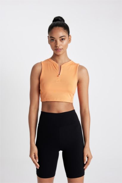 Crew Neck Heavy Fabric Crop Top
