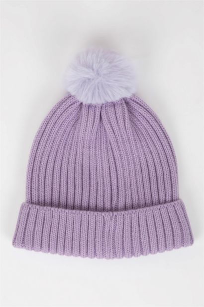 Kız Çocuk 2'li Takım Ponponlu Bere Atkı