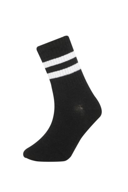Lot de 3 paires de chaussettes hautes à motif bandes en coton pour Garçon