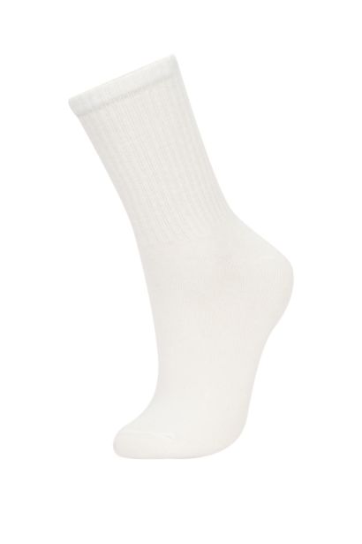 Rahat Lastikli 3'lü Pamuklu Uzun Çorap Kız Çocuk