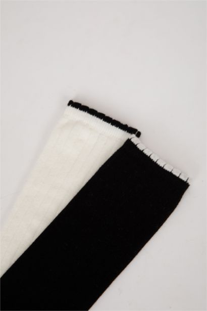 Girl 2 Piece Cotton Long Socks