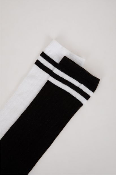 2'li Pamuklu Uzun Çorap Kız Çocuk