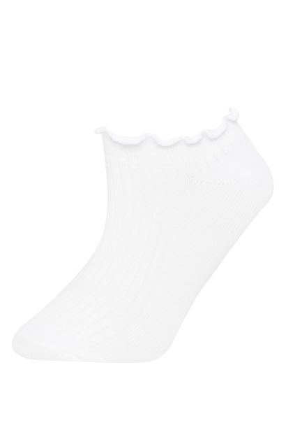 Girl Elastic 5 Piece Cotton Socks