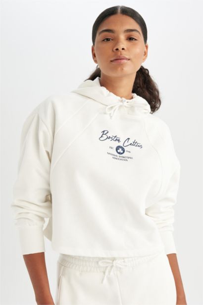 NBA Boston Celtics Kapüşonlu Kalın Sweatshirt