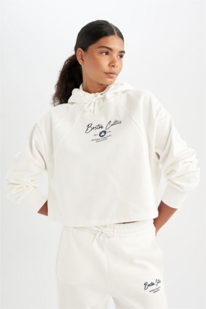 NBA Boston Celtics Kapüşonlu Kalın Sweatshirt