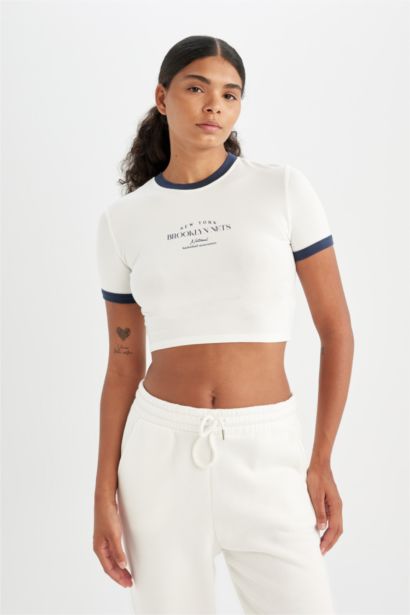 DeFactoFit NBA Brooklyn Nets Crop T-Shirt