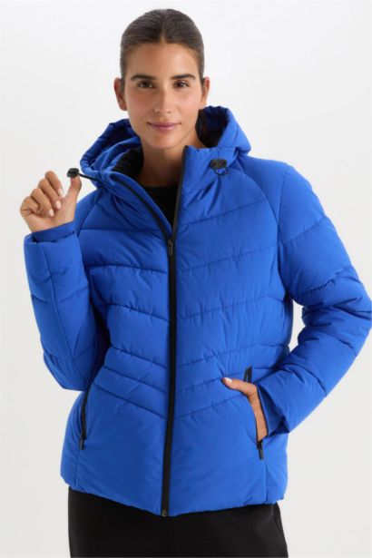 Water Repellent Zipper Puffer Jacket