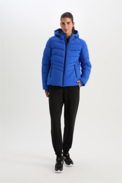 Water Repellent Zipper Puffer Jacket