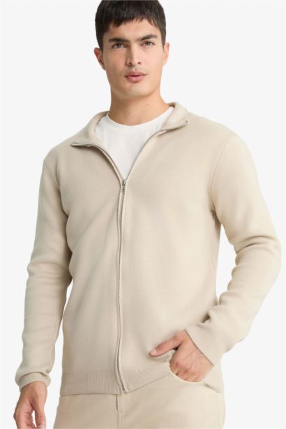 Standard Fit Turtleneck Knitwear Cardigan