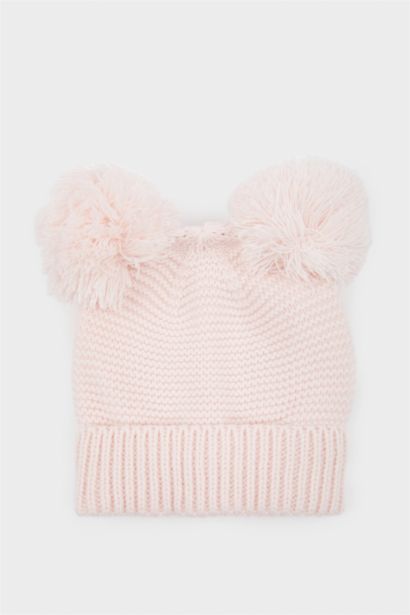 Ponponlu Triko Bere Kız Bebek