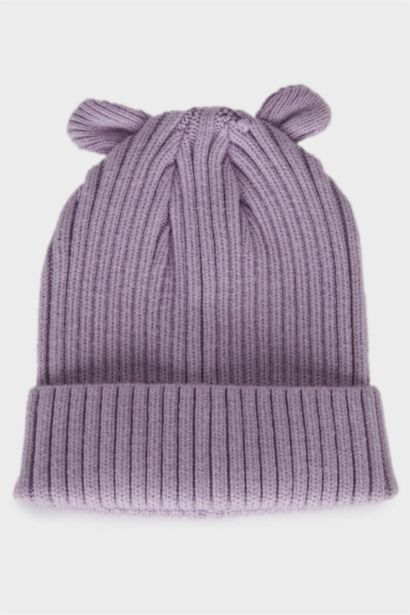 Kız Bebek Kulaklı Örgü Bere