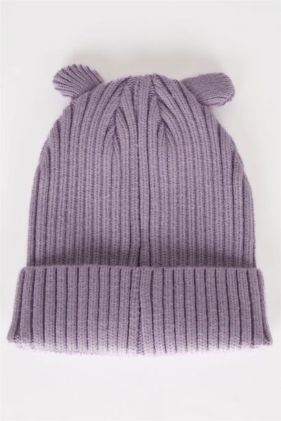 Kız Bebek Kulaklı Örgü Bere