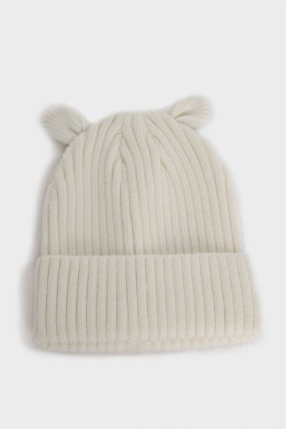 Baby Girl Eared Knitted Beanie