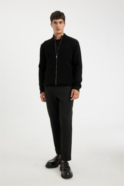 Standard Fit Turtleneck Knitwear Cardigan