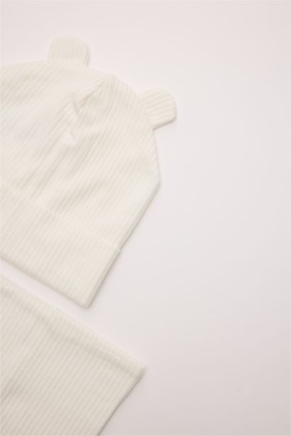 Girl Baby Ribbed Camisole Beanie Scarf 2 Piece Set