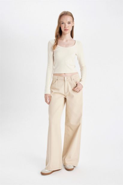 Fitted Body-fitting U Neck Ribbed Camisole Basic T-Shirt