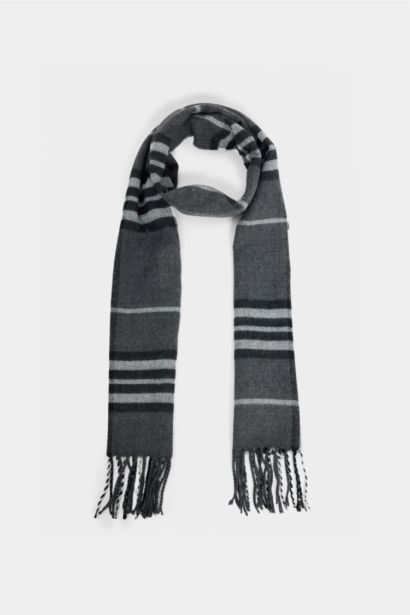 Man Plaid Neck Scarf