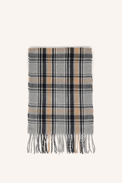 Man Plaid Scarf