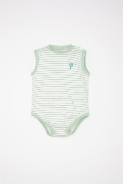 سالوبيت بيبي اولادي مخطط مضلع حديثي الولادة بياقة مستديرة