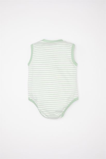 سالوبيت بيبي اولادي مخطط مضلع حديثي الولادة بياقة مستديرة