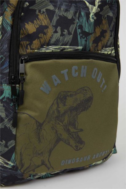 Boy Patterned Canvas School Bag