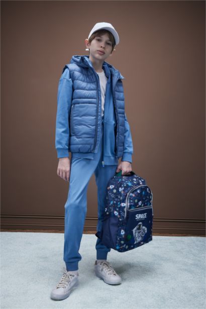 Uzay Desenli Okul Çantası Erkek Çocuk