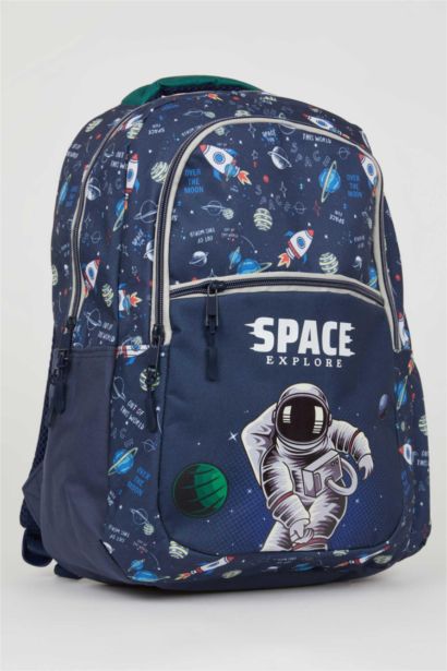 Uzay Desenli Okul Çantası Erkek Çocuk