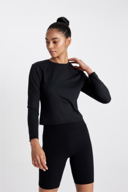 DeFactoFit Slim Fit Crew Neck Printed T-Shirt