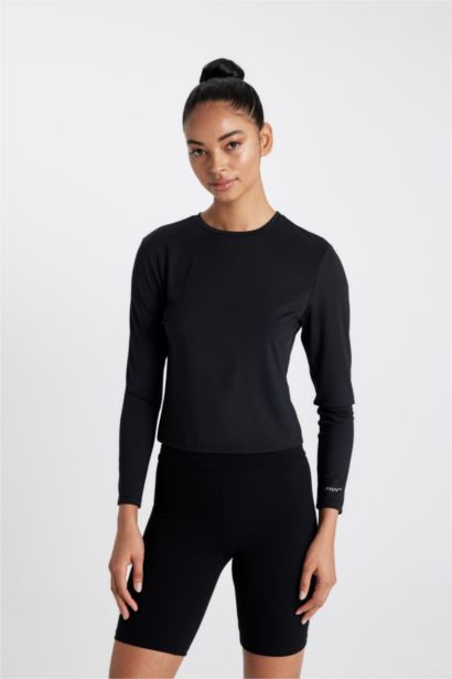 DeFactoFit Slim Fit Crew Neck Printed T-Shirt