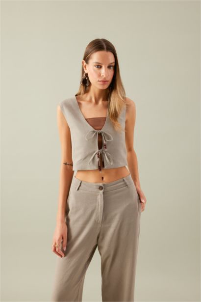 Slim Fit Linen Blended