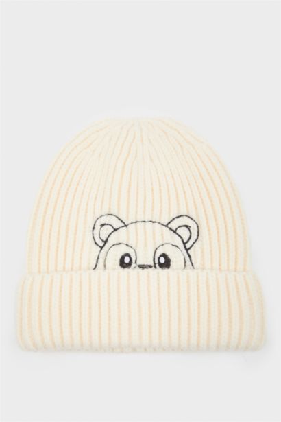 Baby Boy Embroidered Knit Beanie