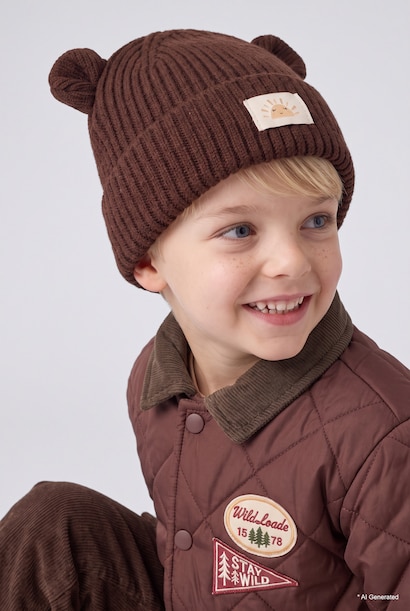 Baby Boy Woven Label Beanie