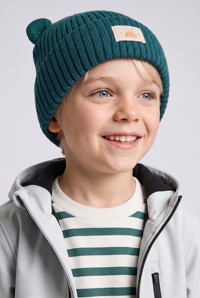 Baby Boy Woven Label Beanie