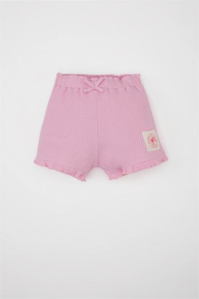 Baby Girl Barbie Short Sleeve T-Shirt Waffle Shorts 2 Piece Set