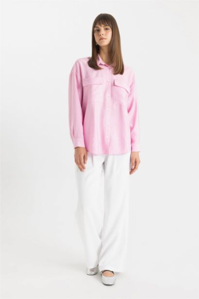 Relax Fit Uzun Kollu Tesettür Gömlek Tunik