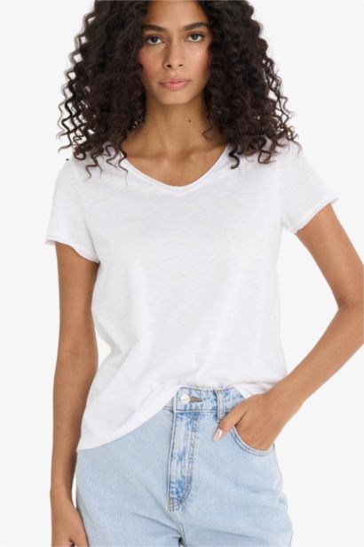 Regular Fit V Neck Short Sleeve T-Shirt