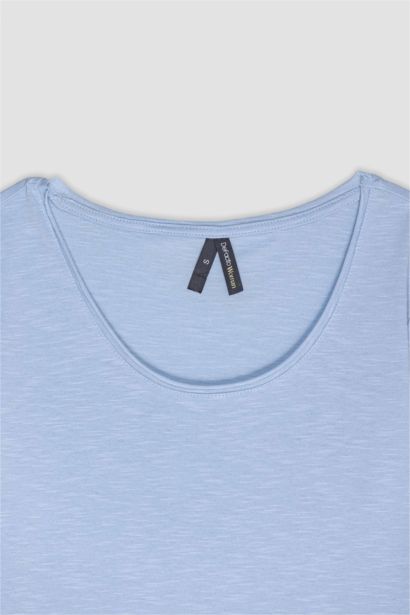 T-shirt à manches courtes et col rond Coupe régulière