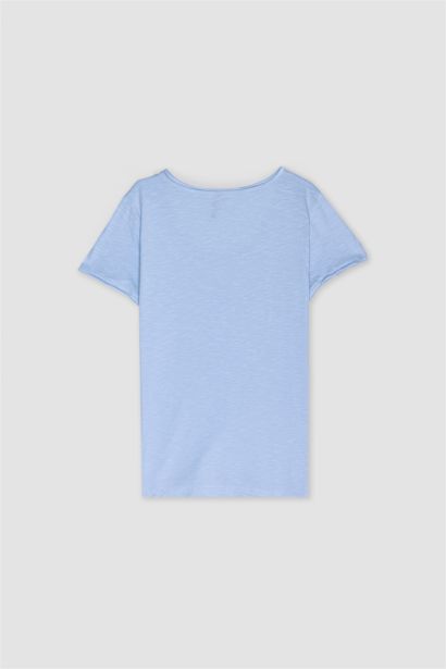 T-shirt à manches courtes et col rond Coupe régulière