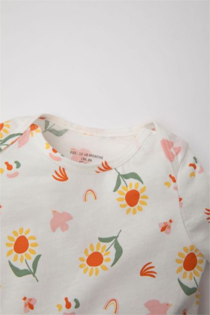 Baby Girl Newborn Floral Cotton Jumpsuit