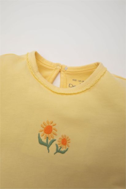 Baby Girl Ribbed Camisole Floral T-Shirt Shorts 2 Piece Set