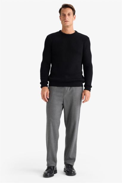 Standart Fıt Bisiklet Yaka Triko Kazak