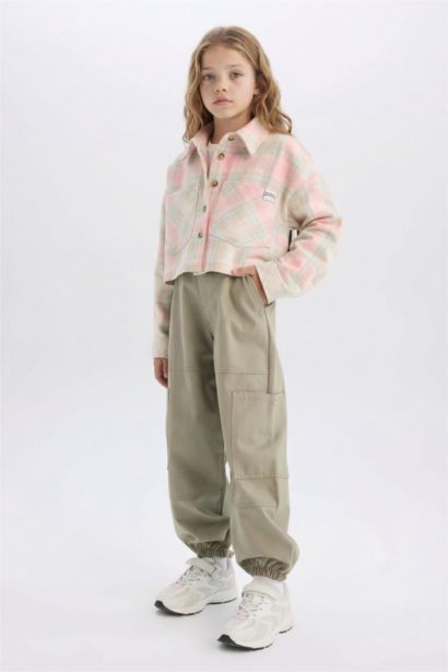 Girl Parachute Cotton Cargo Pants