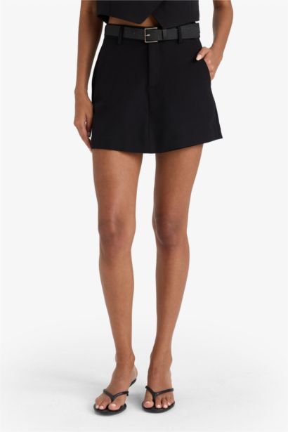 High Waist Regular Hem Shorts